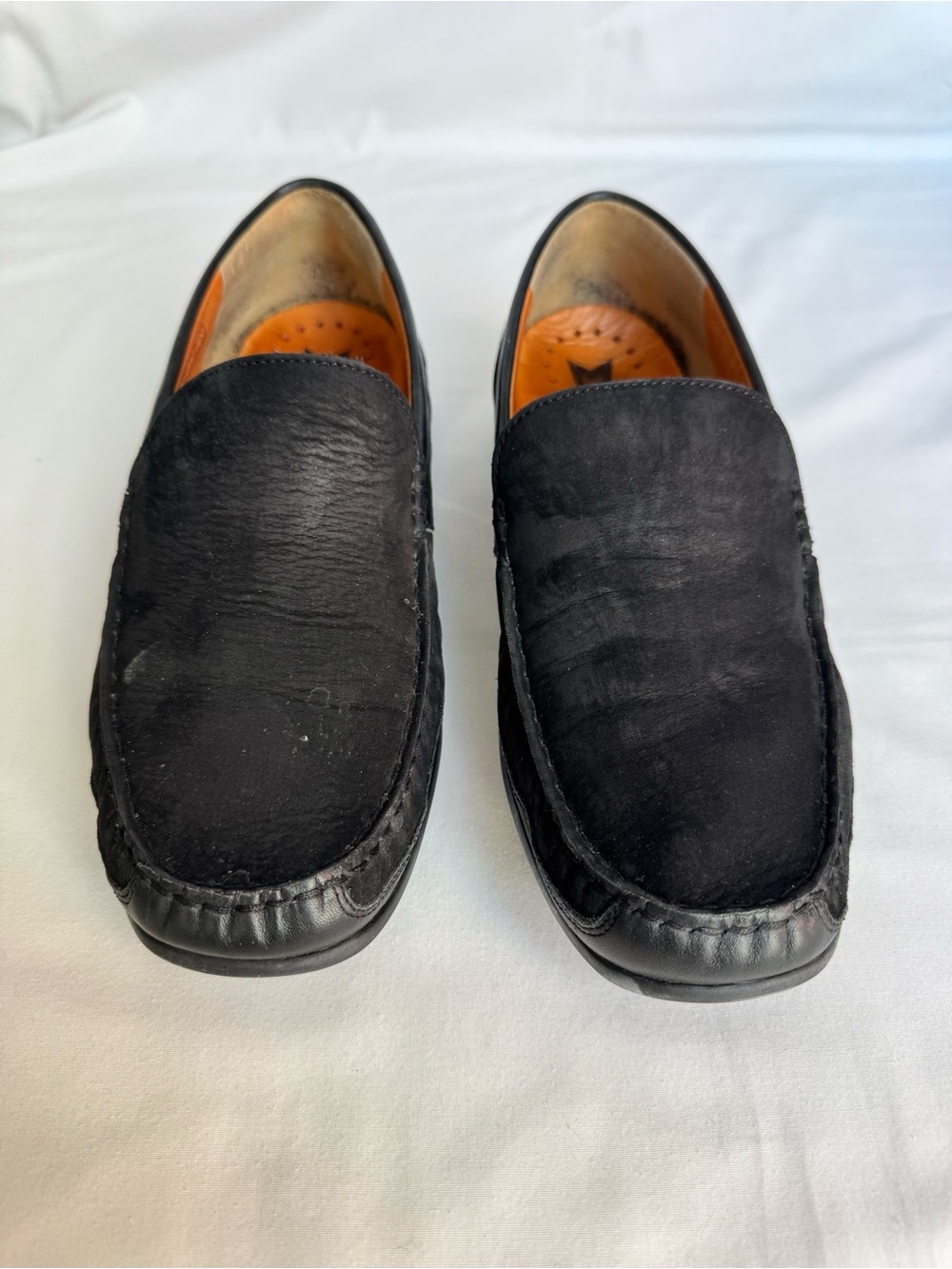 MEPHISTO Baduard Black Suede Leather Slip-On Loafers Shoes Men's 10.5